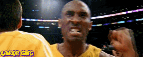 Kobe Bryant Fist Pump Celebration | LakersGIFS Animated Laker GIFs